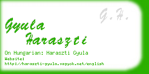 gyula haraszti business card